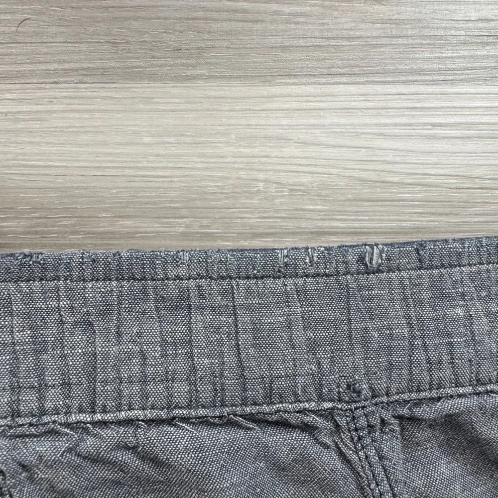 Allbirds Mens Linen Blend Elastic Waist Shorts Grey Size Large Patch Pockets